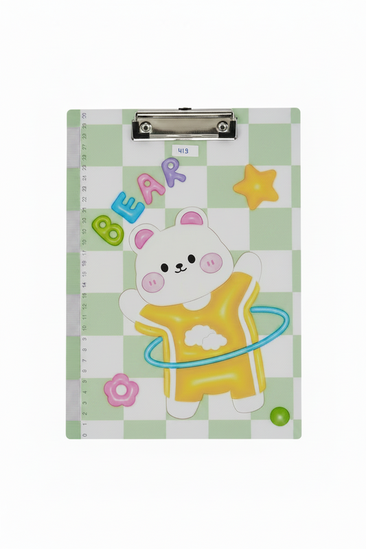 Clip board - exam paper board, paper holder with 30cm scale on edge