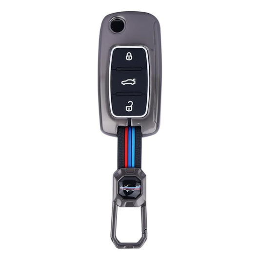 Premium Luxury Silicone Car Key Cover Shell for Skoda 3-Button Remote for Skoda & Volkswagen – Kushaq, Octavia, Kodiaq, Superb, Slavia, Passat, Taigun, Tiguan, Virtus