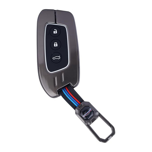 Premium Silicone Car Key Cover for MG 3-Button Remote | Luxury Classic Black Key Case with Scratch Protection for MG Hector, Comet EV, Hector Plus, Astor, GLOSTER and ZS EV