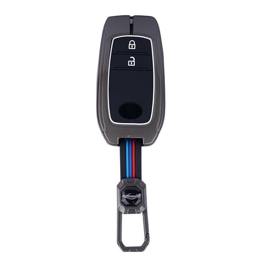 Premium Luxury Silicone Car Key Cover Shell for Toyota 2-Button Remote for Innova Hycross, Fortuner, Hilux, Innova Crysta, Fortuner Legender, Land Cruiser, Suzuki Invicto