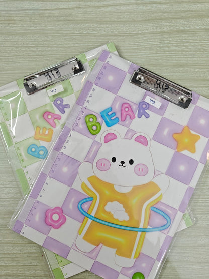 Clip board - exam paper board, paper holder with 30cm scale on edge