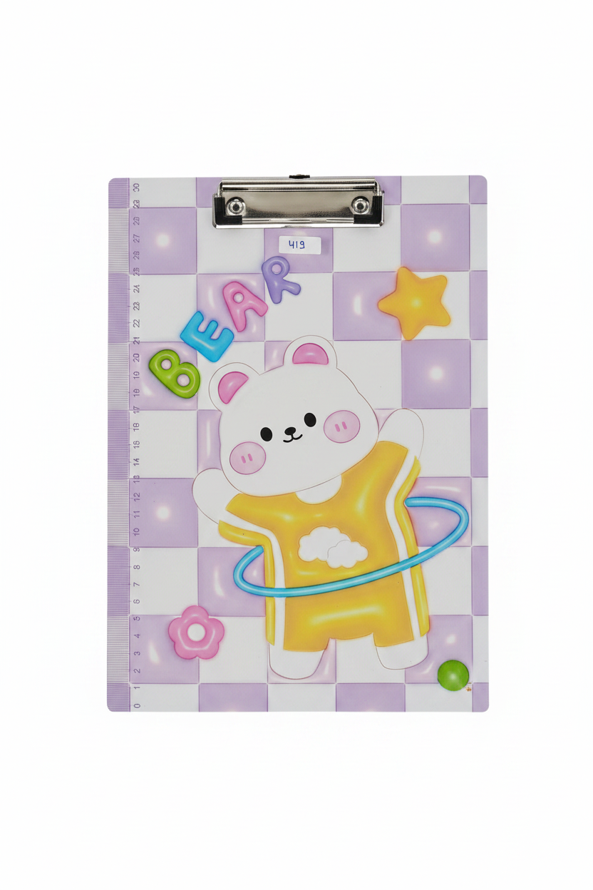 Clip board - exam paper board, paper holder with 30cm scale on edge