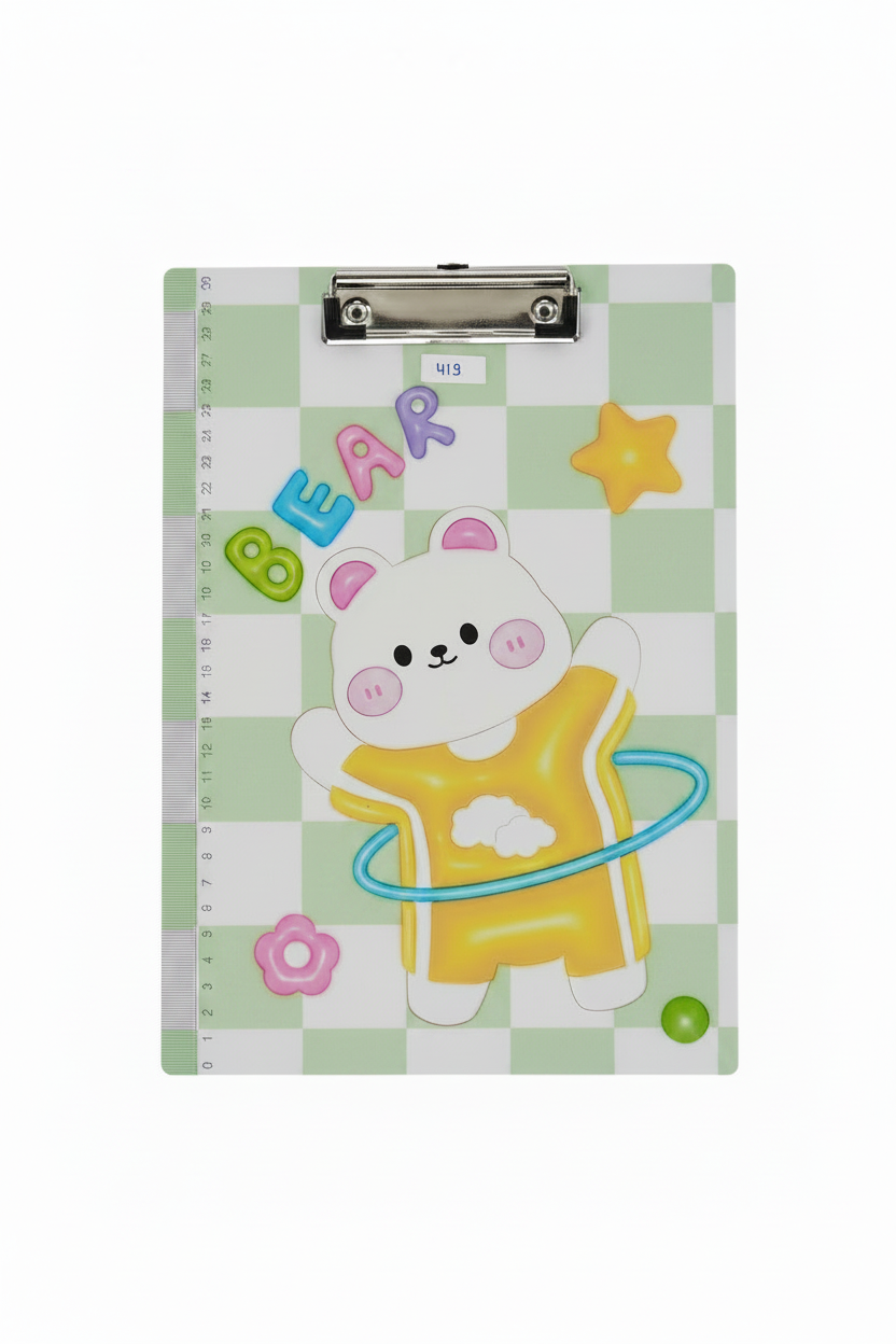 Clip board - exam paper board, paper holder with 30cm scale on edge